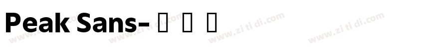 Peak Sans字体转换